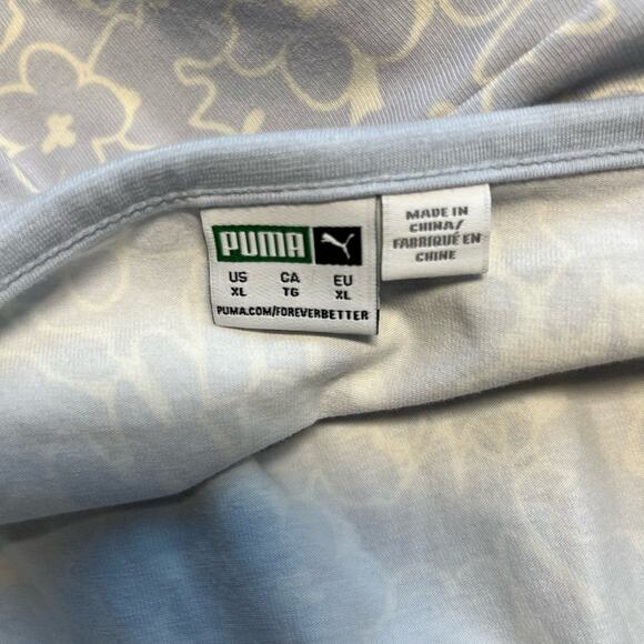 PUMA Casual Sporty Blue White Floral Halter V-Neck Mini Dress Large/XL - Picture 4 of 12